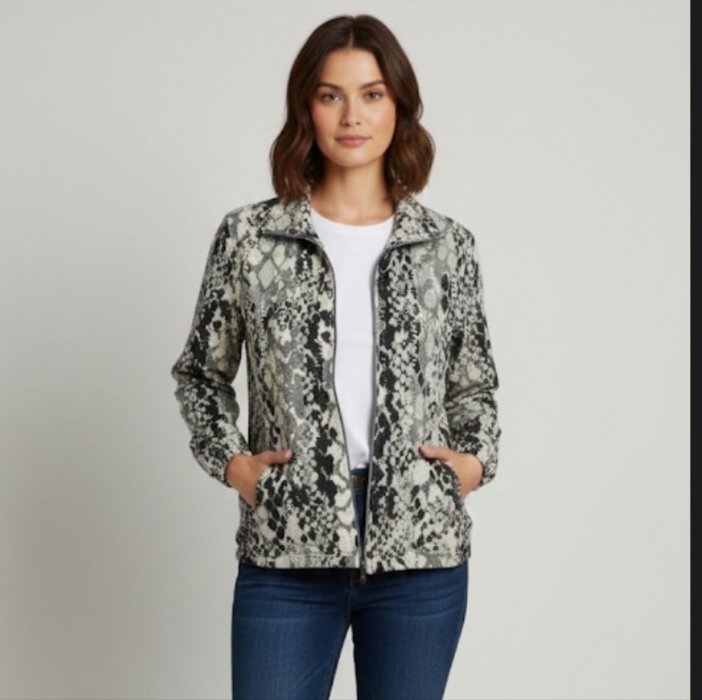 Ruby Rd. Snake Print Women's Jacket Size 12p